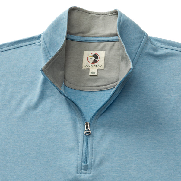 Long Drive Performance 1/4 Zip Pullover - Glacier Blue Heather