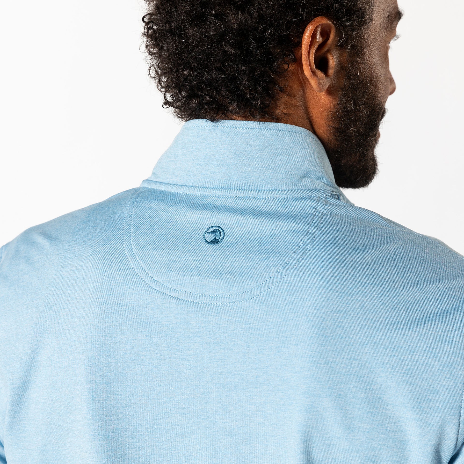 Long Drive Performance 1/4 Zip Pullover - Glacier Blue Heather