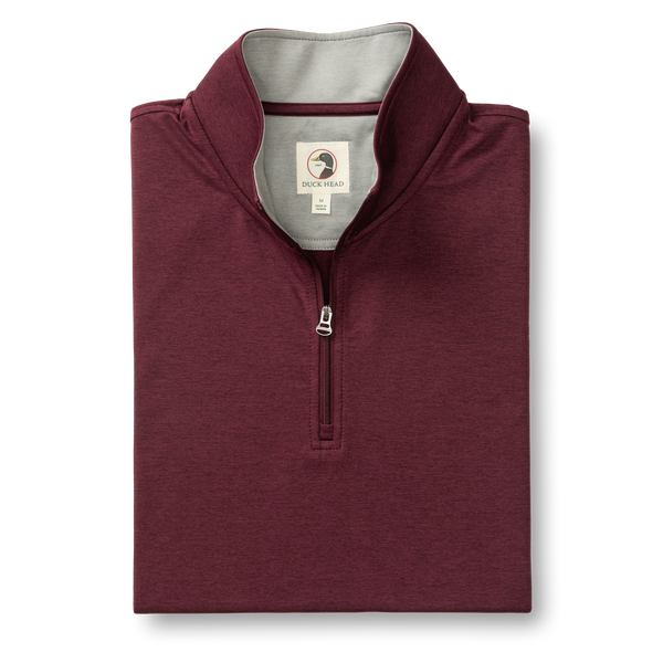 Long Drive Performance 1/4 Zip Pullover - Fig Heather