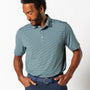 Long Drive Performance Polo - Barker Stripe - Forest Green