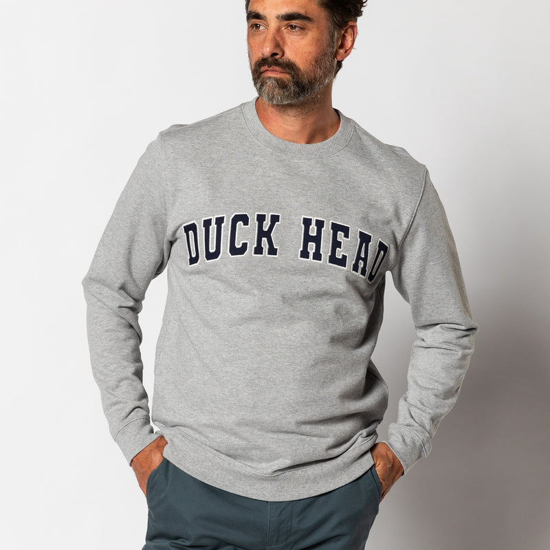 Applique Crewneck Sweatshirt - Heather Grey