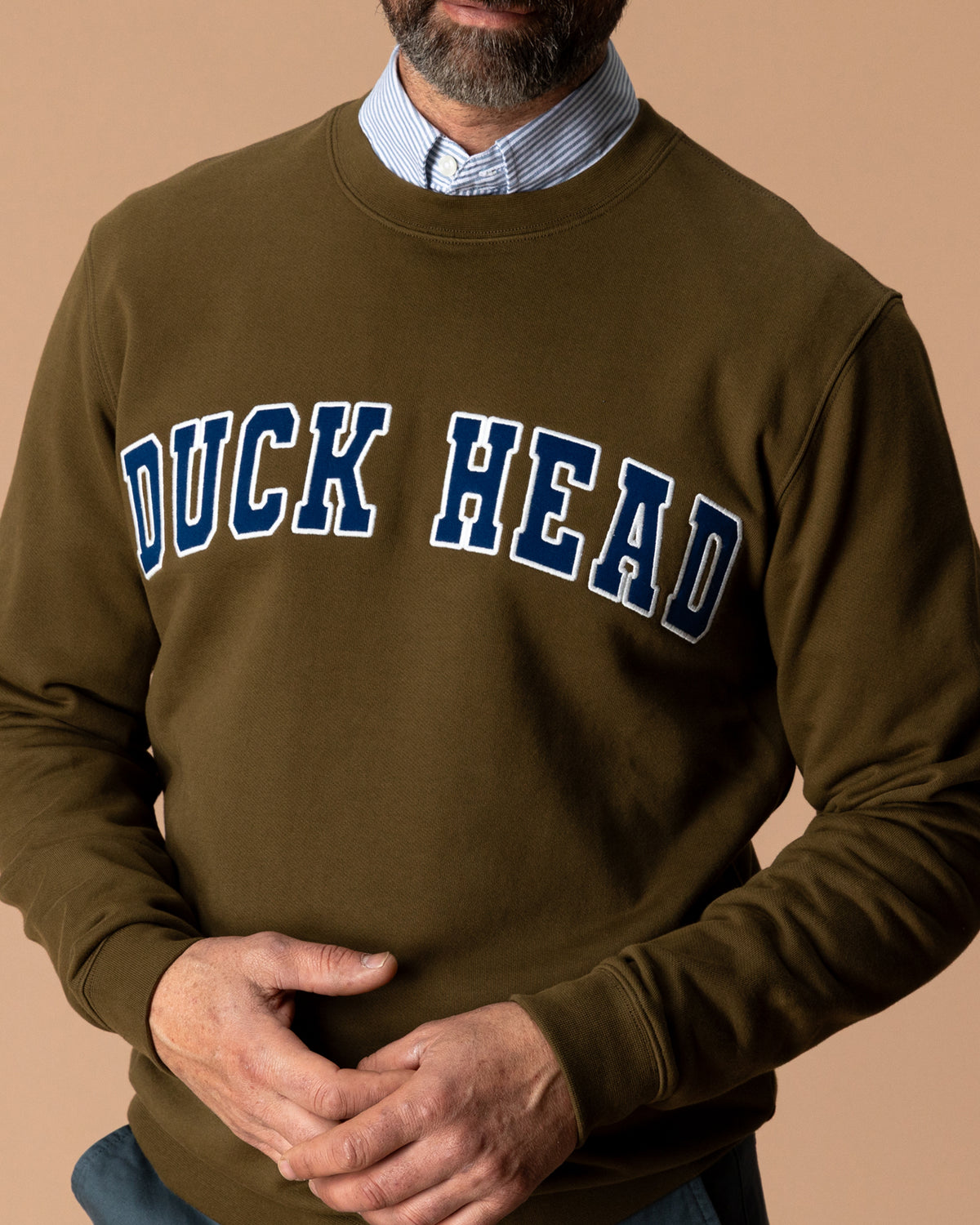 Applique Crewneck Sweatshirt - Dark Olive