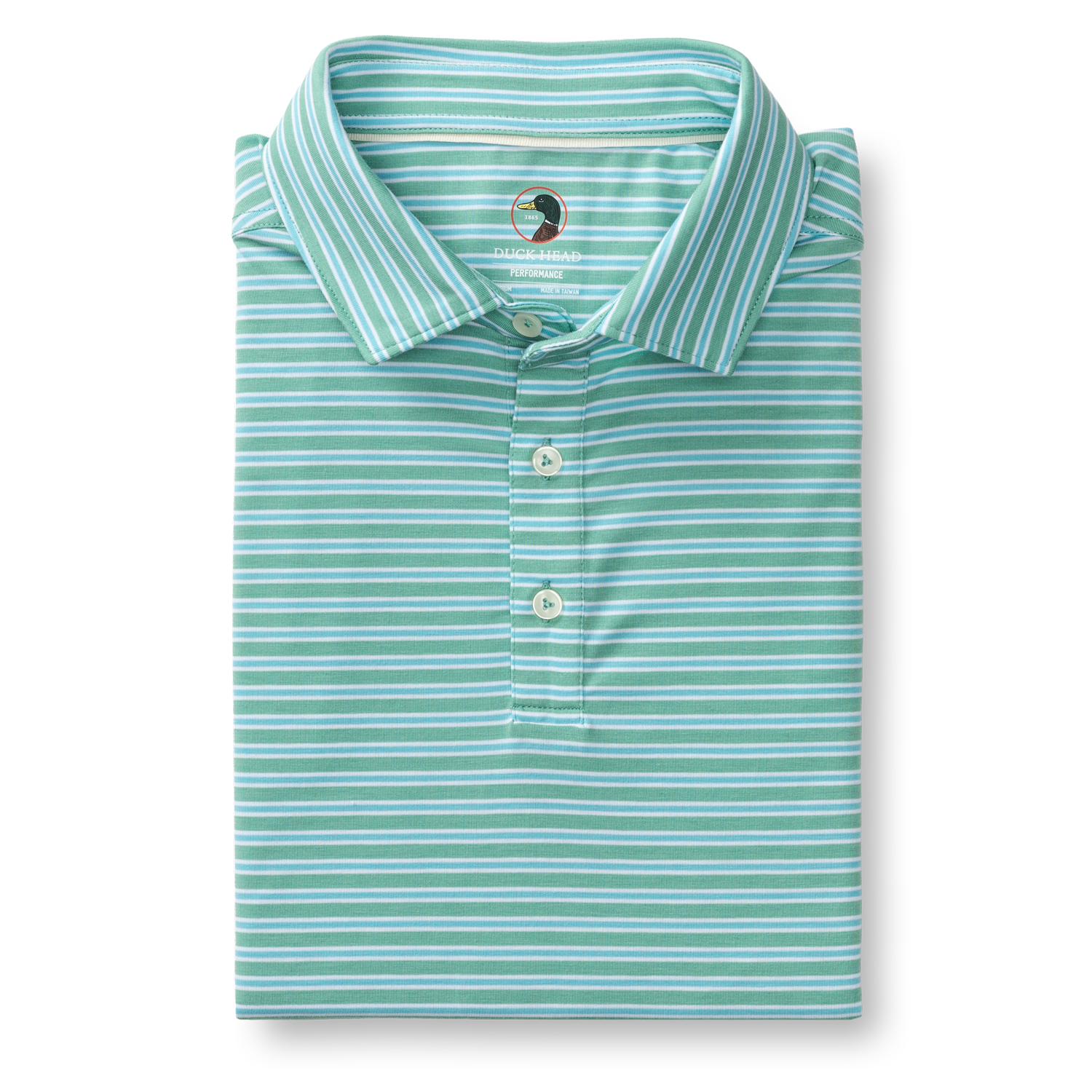 Summerford Performance Jersey Polo - Pierce Stripe - Aspen Green
