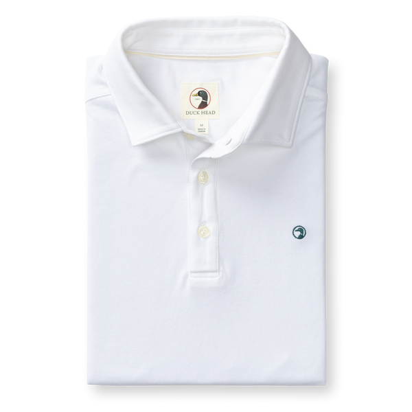 Hanover Pima Cotton Pique Polo - White
