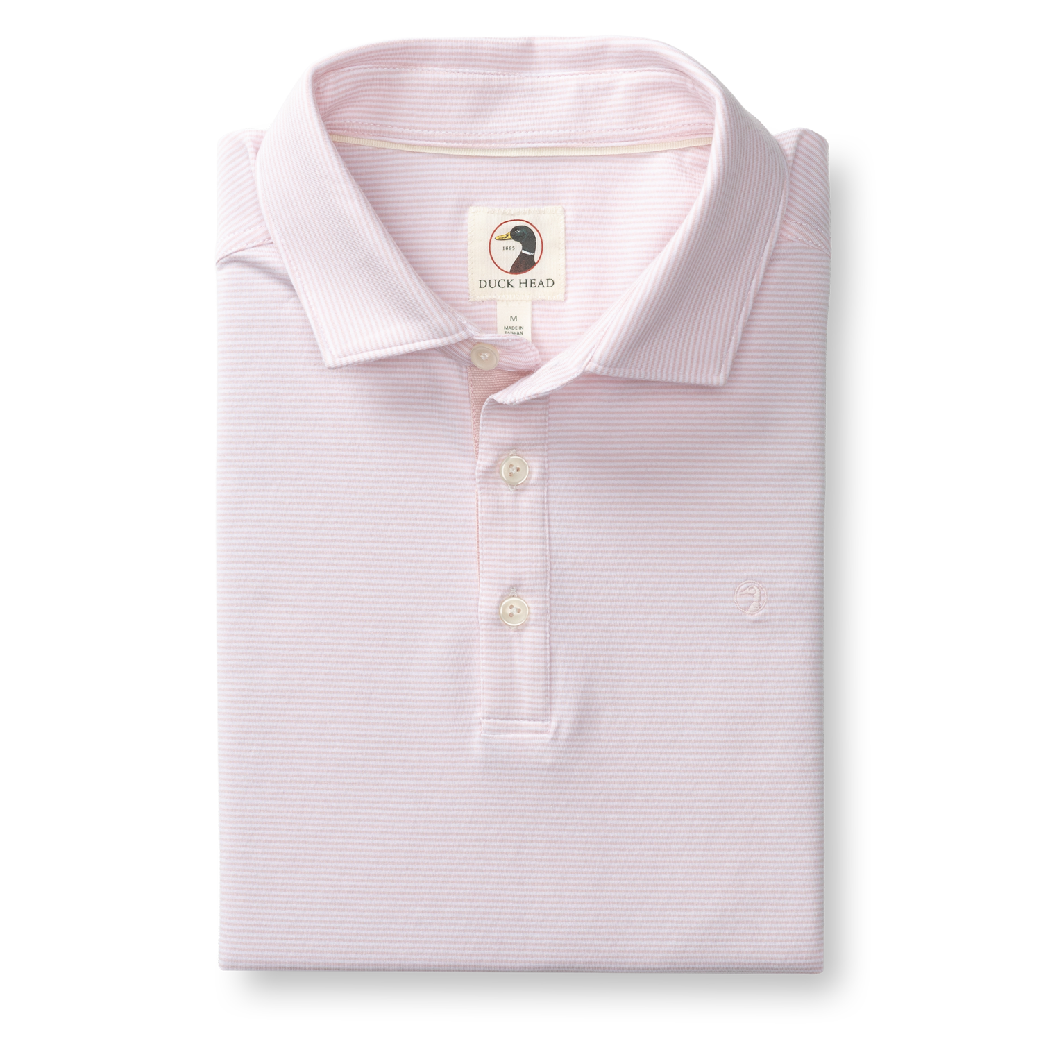 Hanover Pima Cotton Jersey Polo - Blaine Stripe - Pale Pink