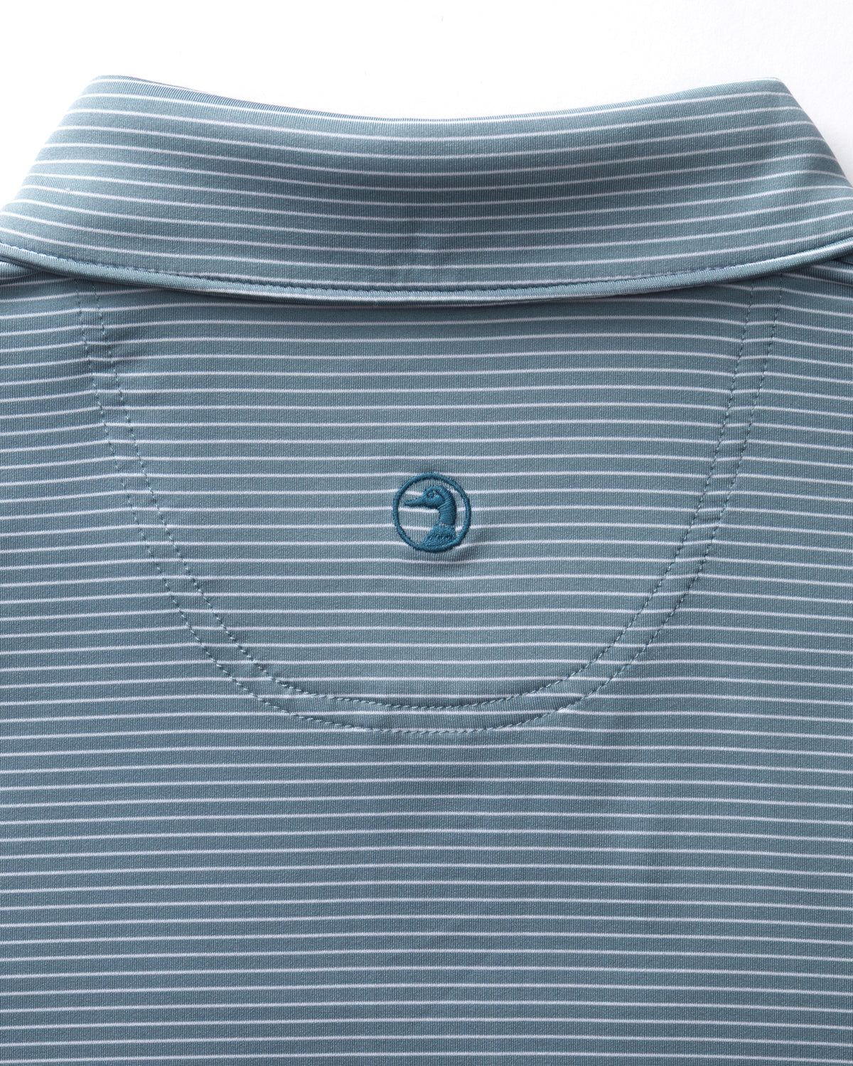 Long Drive Performance Polo - Whit Stripe - Windblown Sky