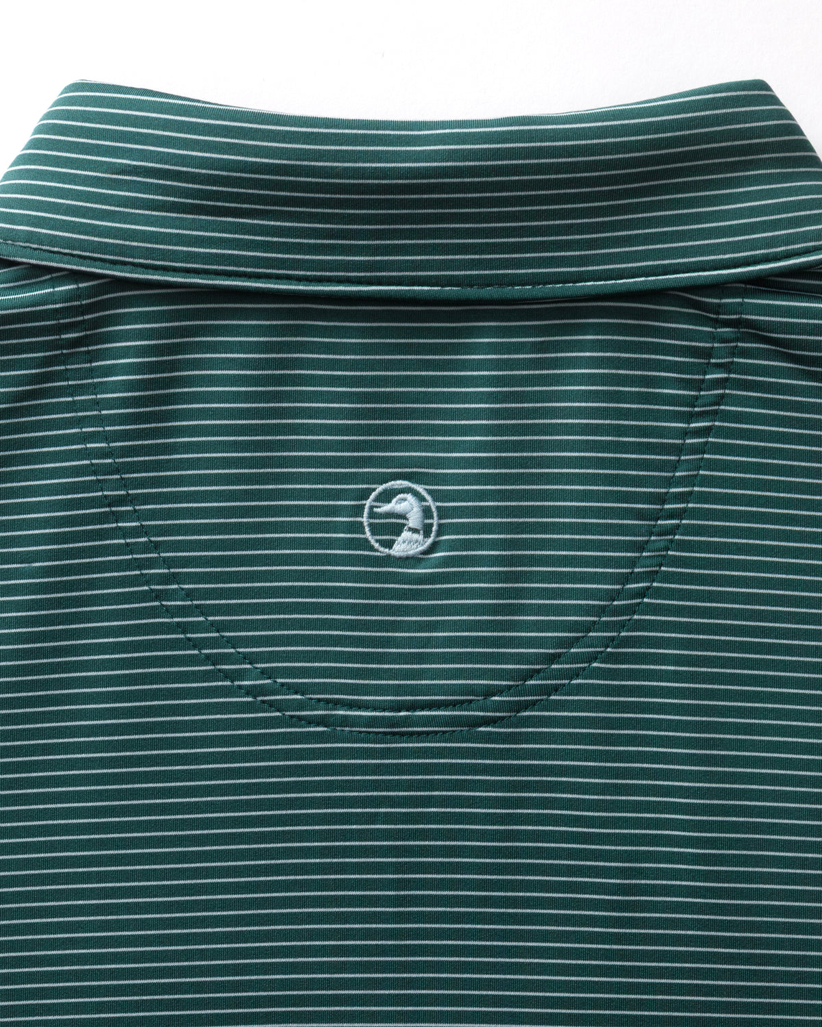 Long Drive Performance Polo - Whit Stripe - Midnight Teal