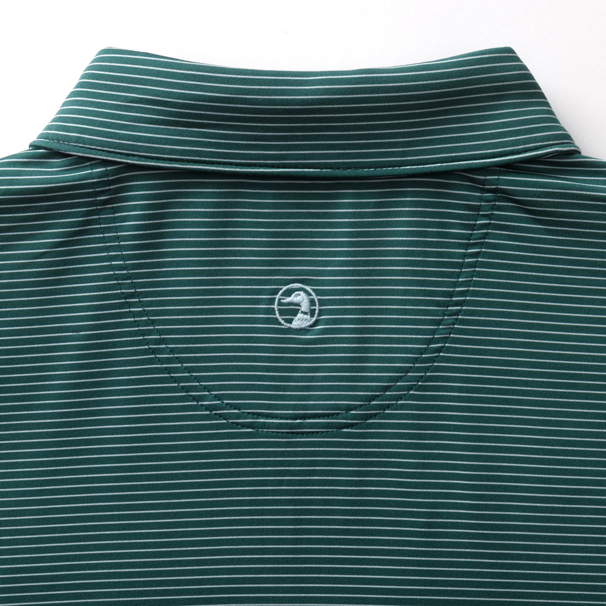 Long Drive Performance Polo - Whit Stripe - Midnight Teal
