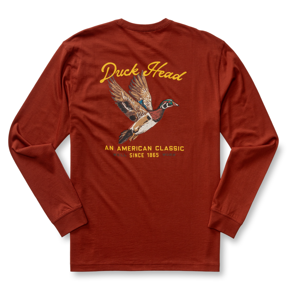 Flying Wood Duck T-Shirt - Brandy Brown