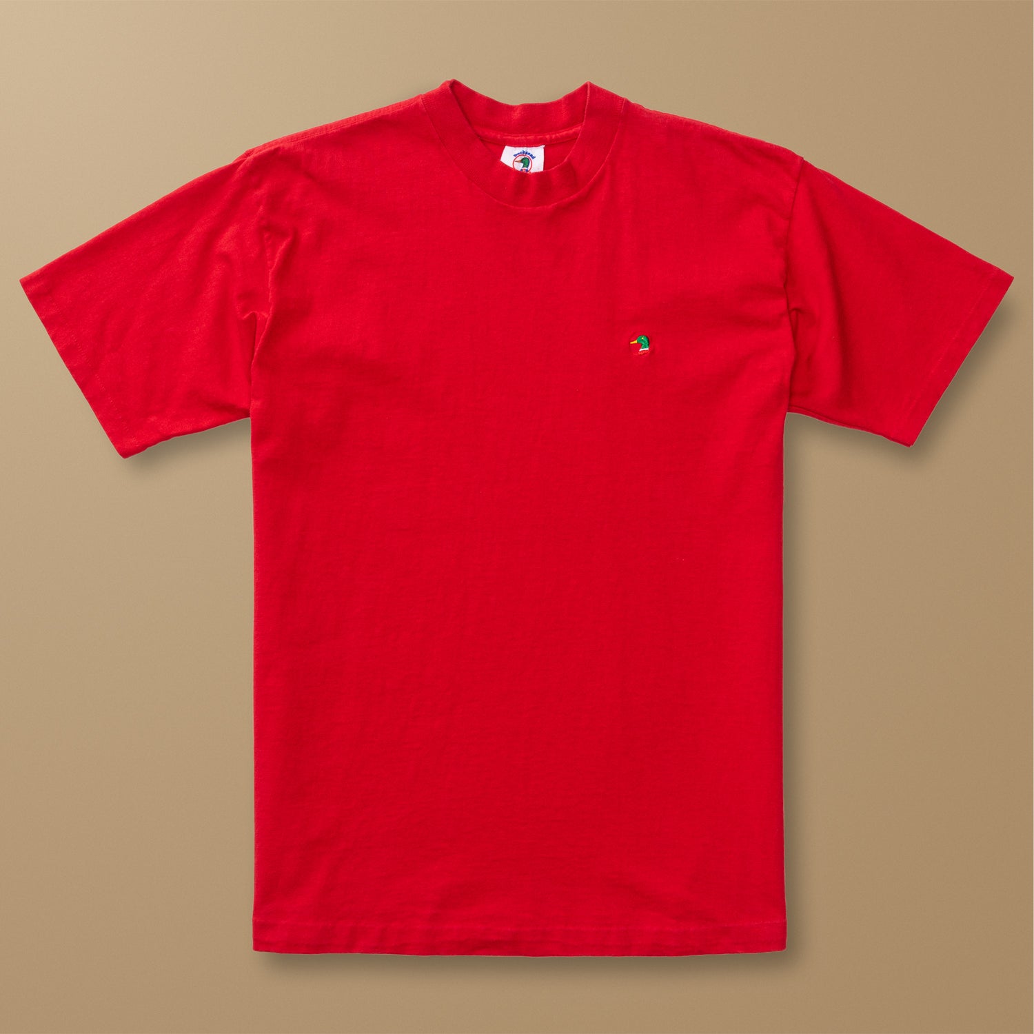 Single Stitched Solid Embroidered T-Shirt L