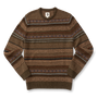 Birch Fair Isle Merino Crewneck Sweater - Olive Pine Heather