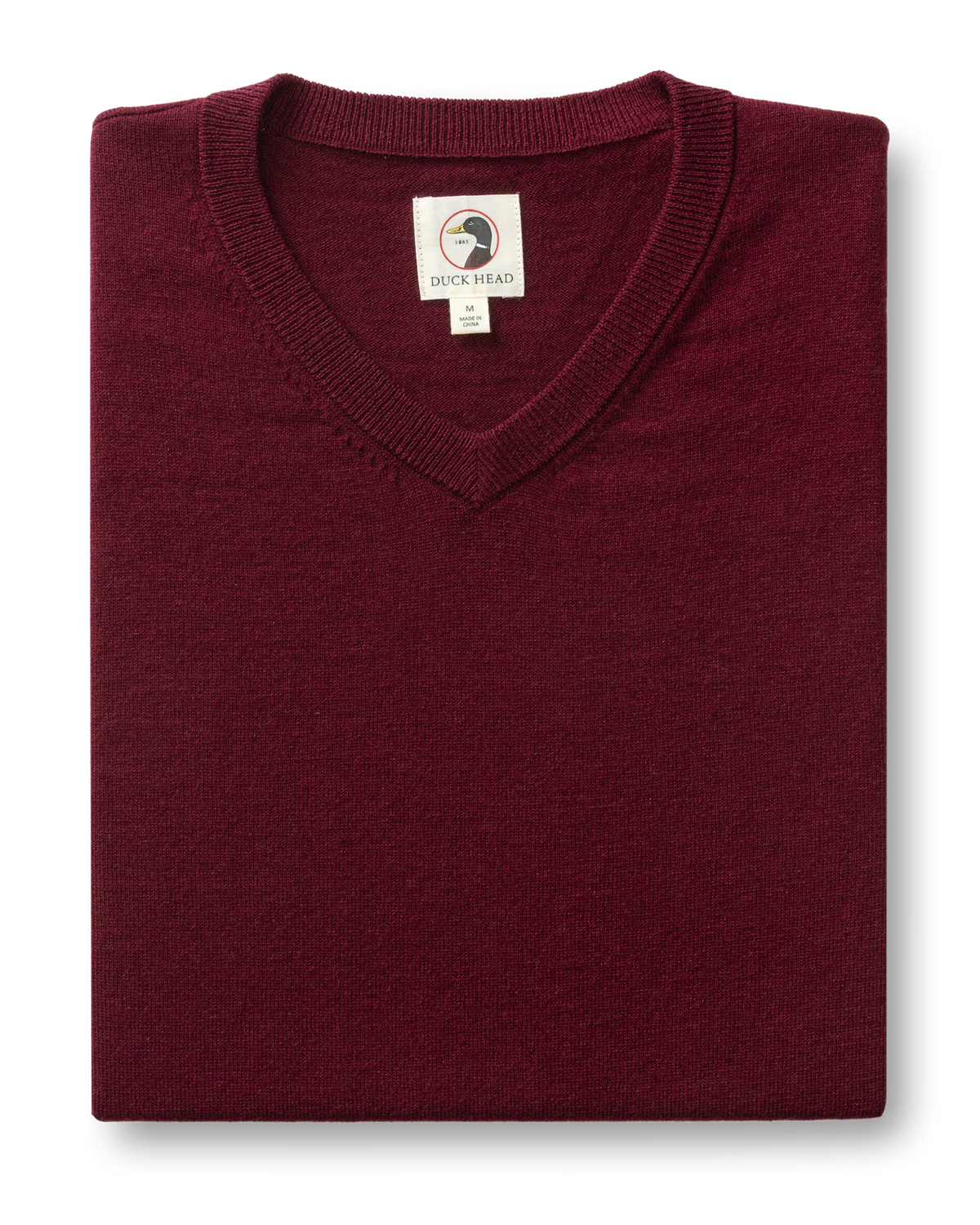 Buckley Merino V-Neck Sweater - Burgundy Heather