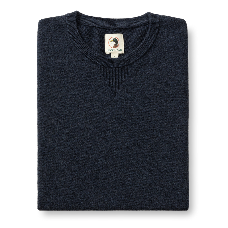 Henson Merino Crewneck Sweater - Navy Heather