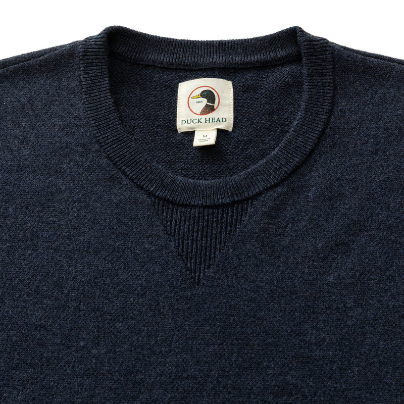 Henson Merino Crewneck Sweater - Navy Heather