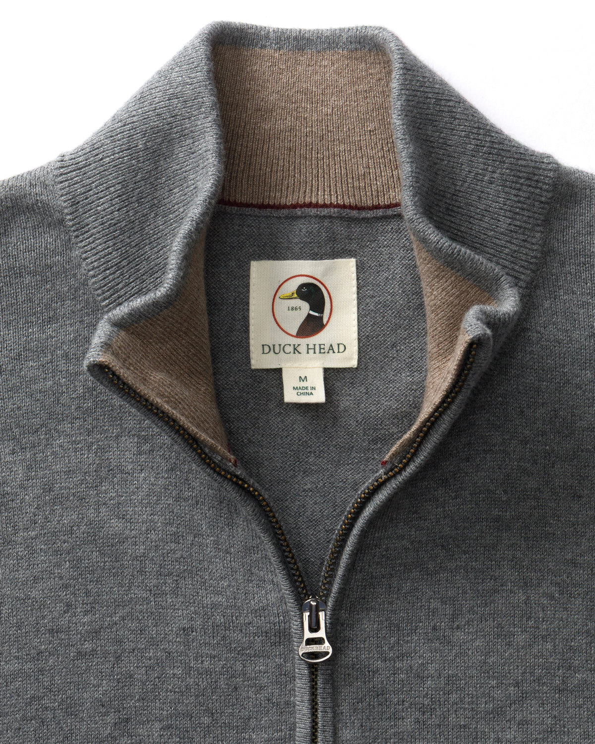 Ridley Cotton Cashmere 1/4 Zip Sweater - Monument Gray Heather