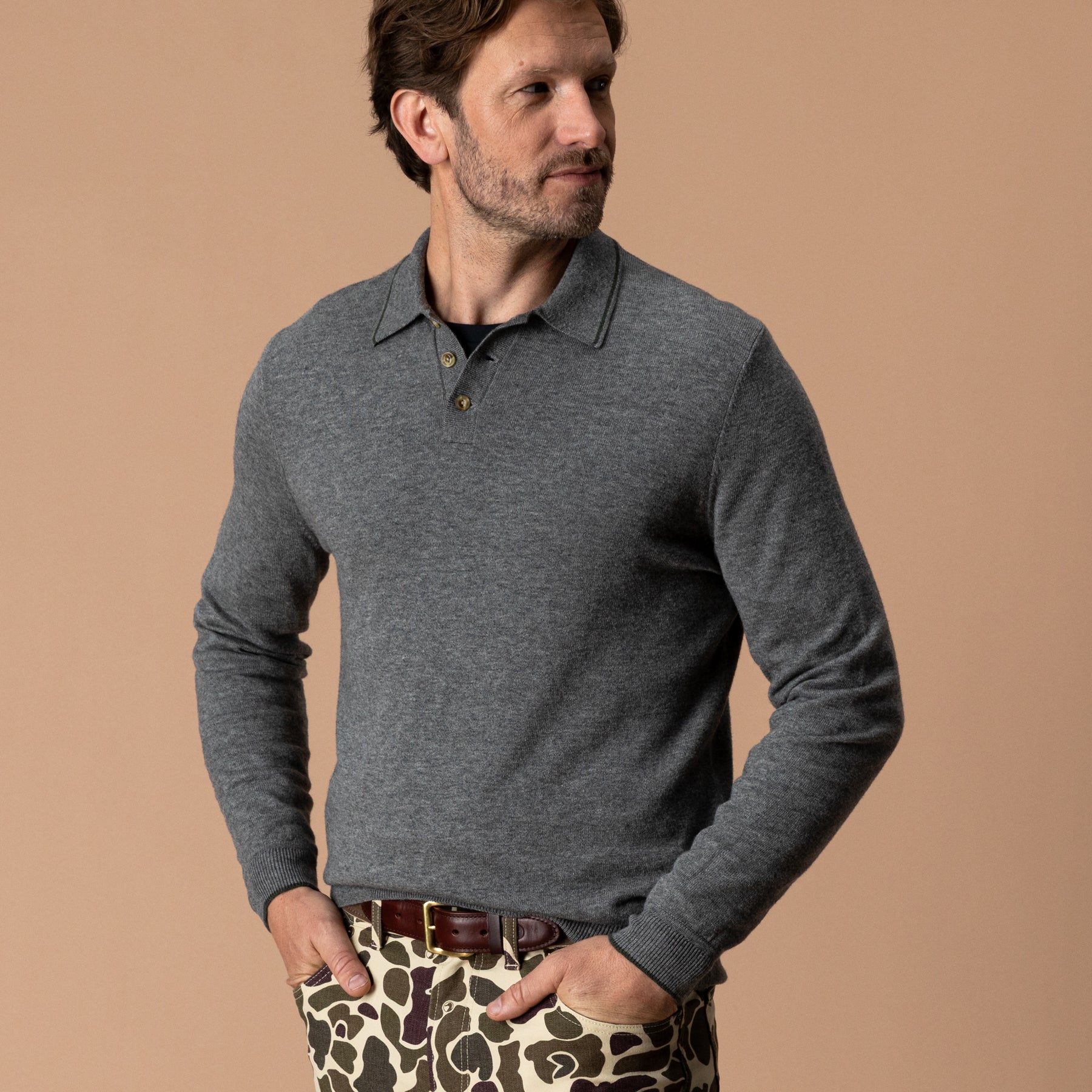 Jonas Merino Wool Polo Sweater