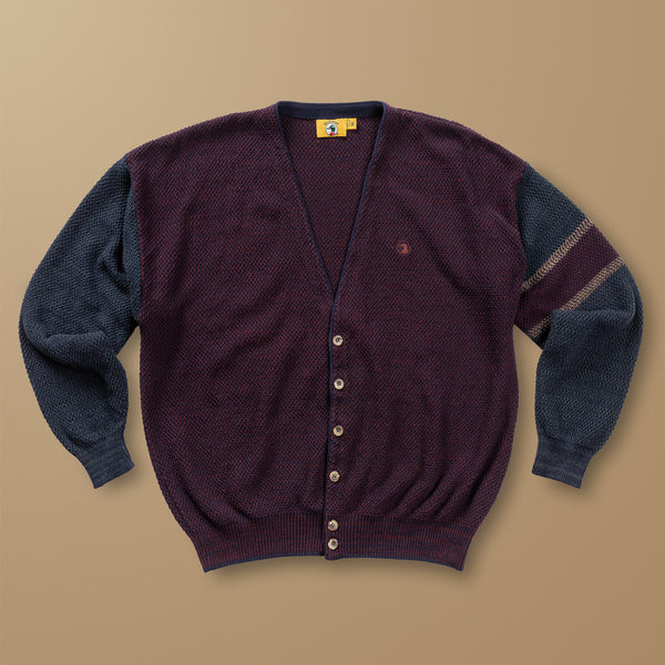 Duck Head Varsity Striped V-Neck Cardigan XL - Duck Head Vintage