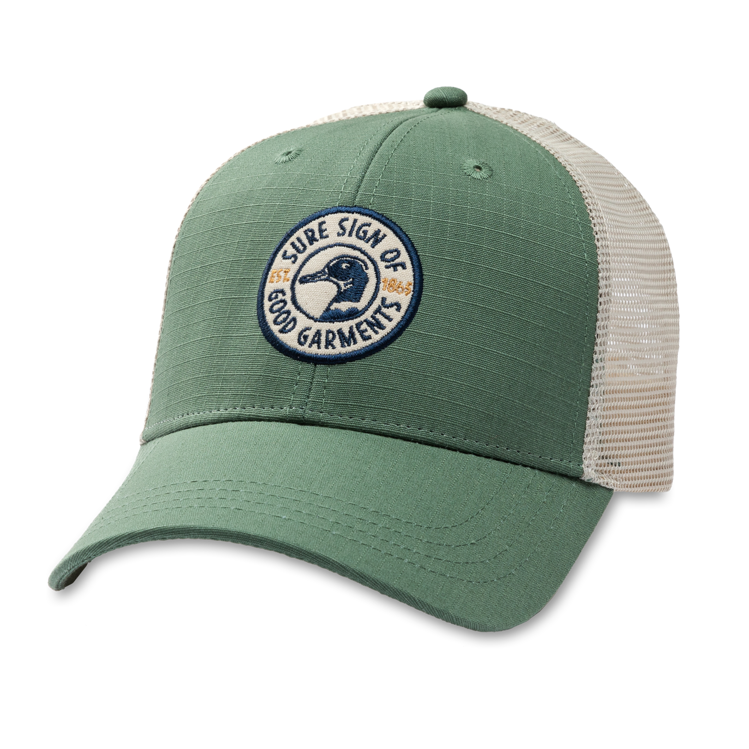 Ripstop Unstructured Trucker Hat - Spruce Green