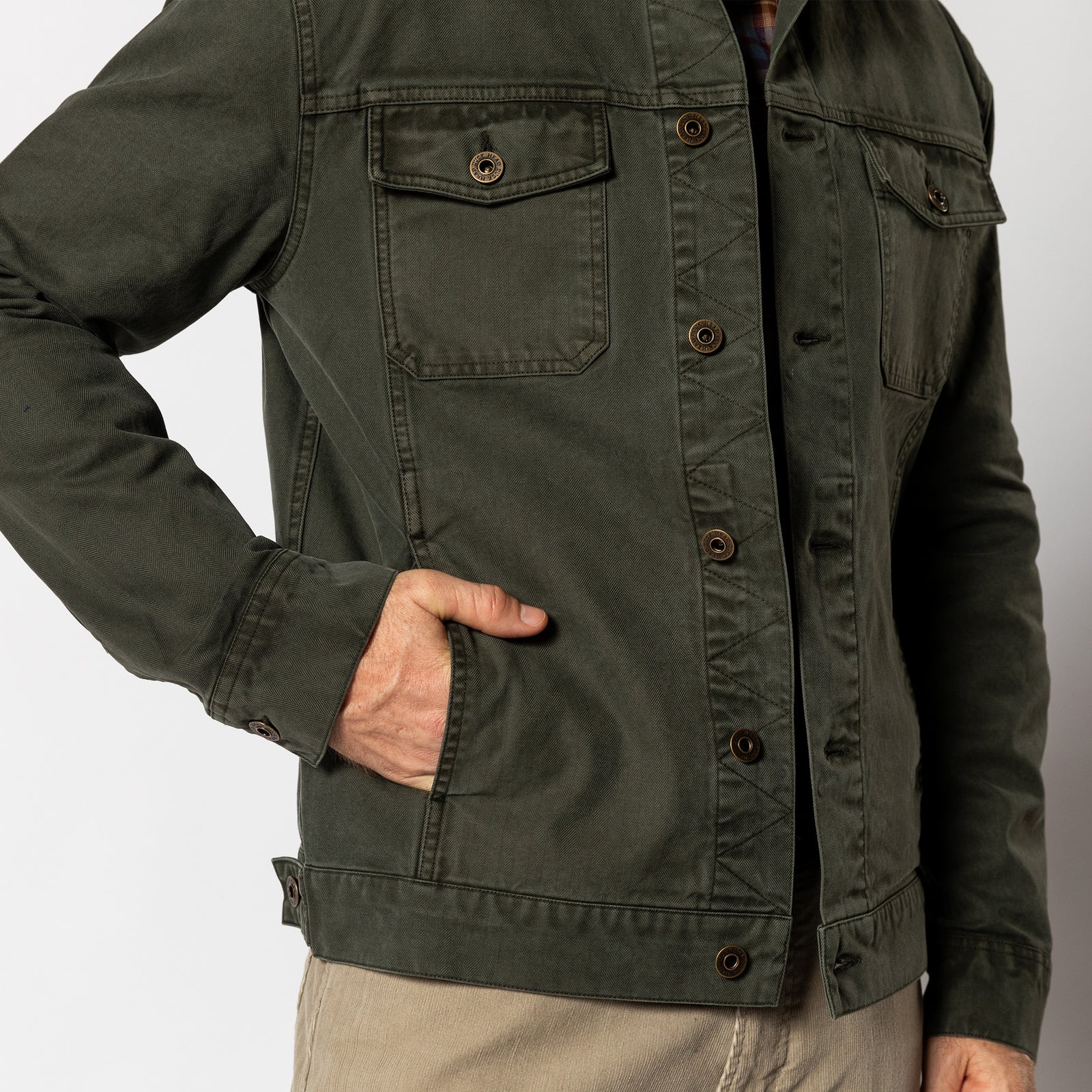 Trucker Jacket - Deep Olive