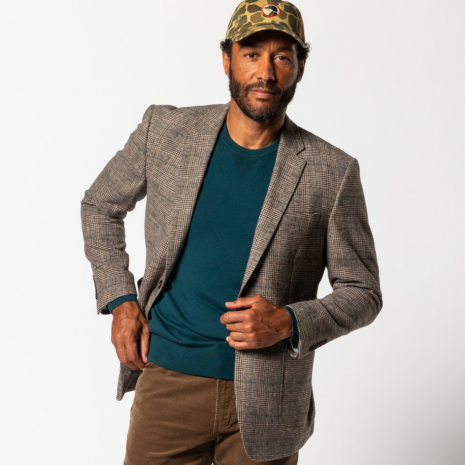 Dillon Glen Plaid Sport Coat - Dark Brown