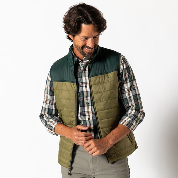 Ridgeland Performance Quilted Vest - Moss Green