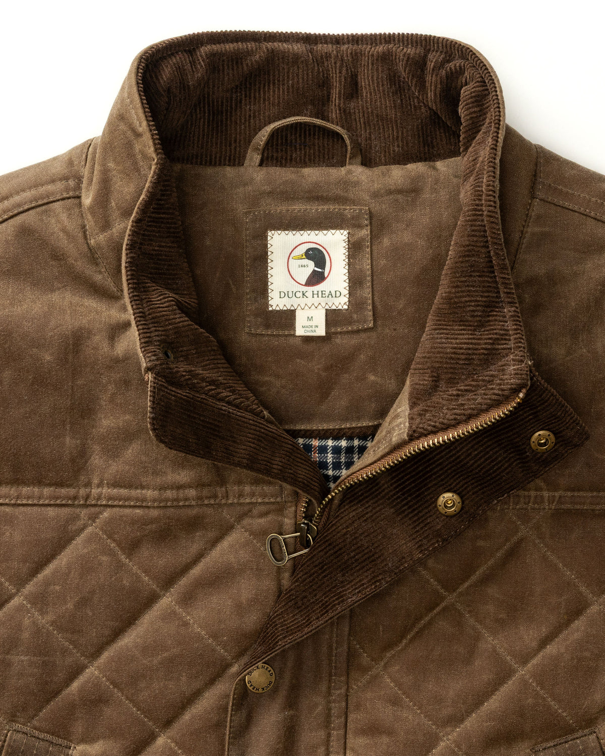 Waxed Duck Canvas Quilted Vest - Dark Oak
