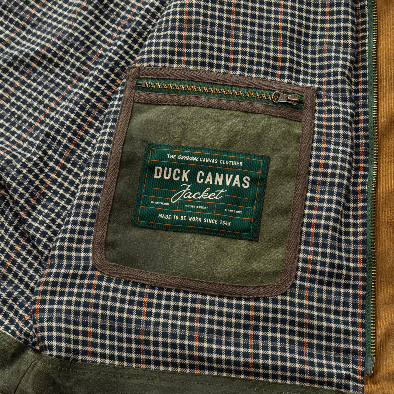 Waxed Duck Canvas Jacket - Deep Olive