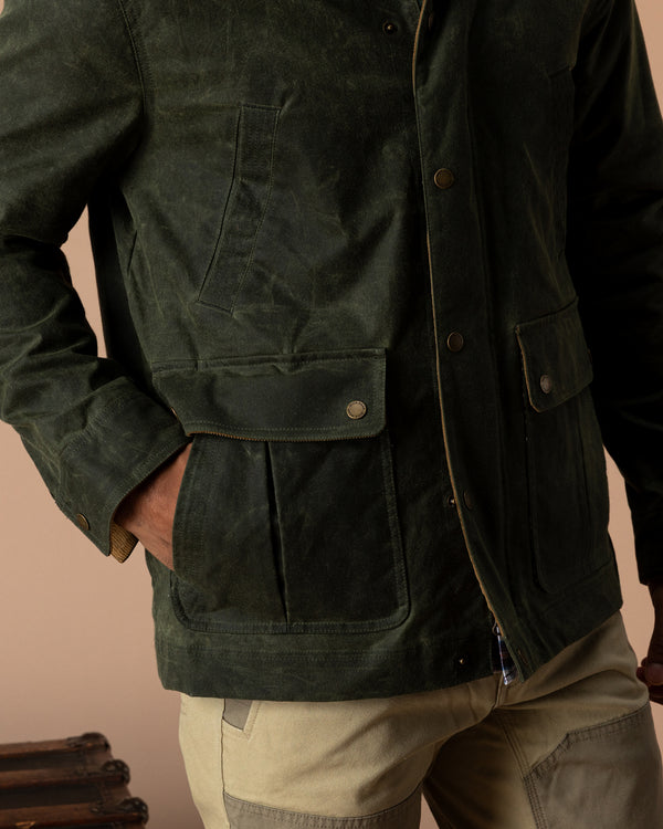 Waxed Duck Canvas Jacket - Deep Olive