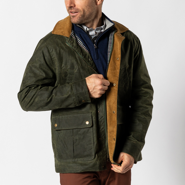 Waxed Duck Canvas Jacket - Deep Olive