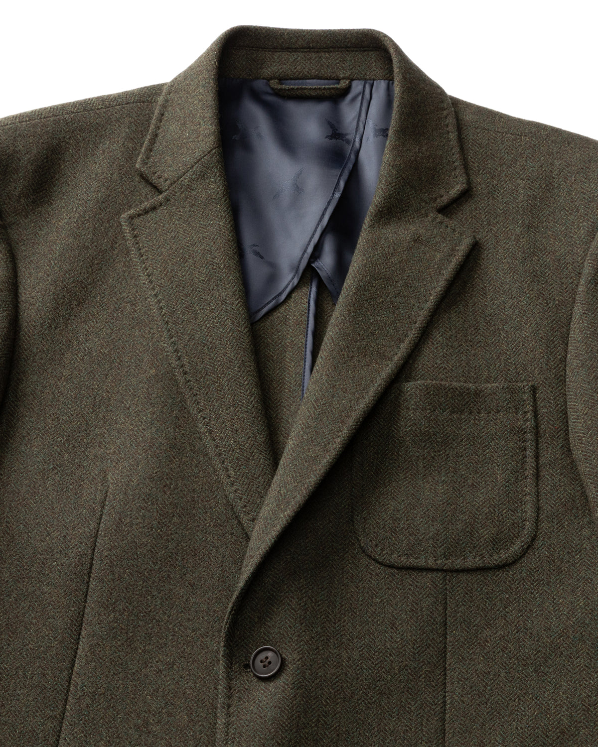 Percy Wool Herringbone Sport Coat - Coming Soon - Dark Olive