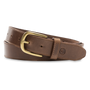 Brown Leather Belt - Brown with Brass Buckle