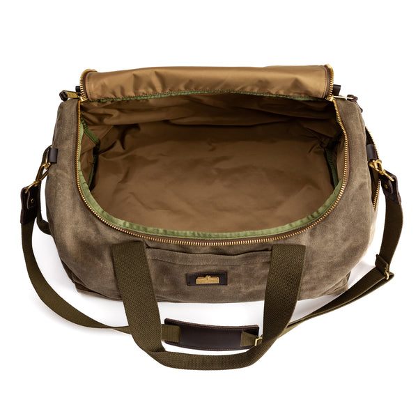 Waxed Canvas Overnighter Bag - Field Brown