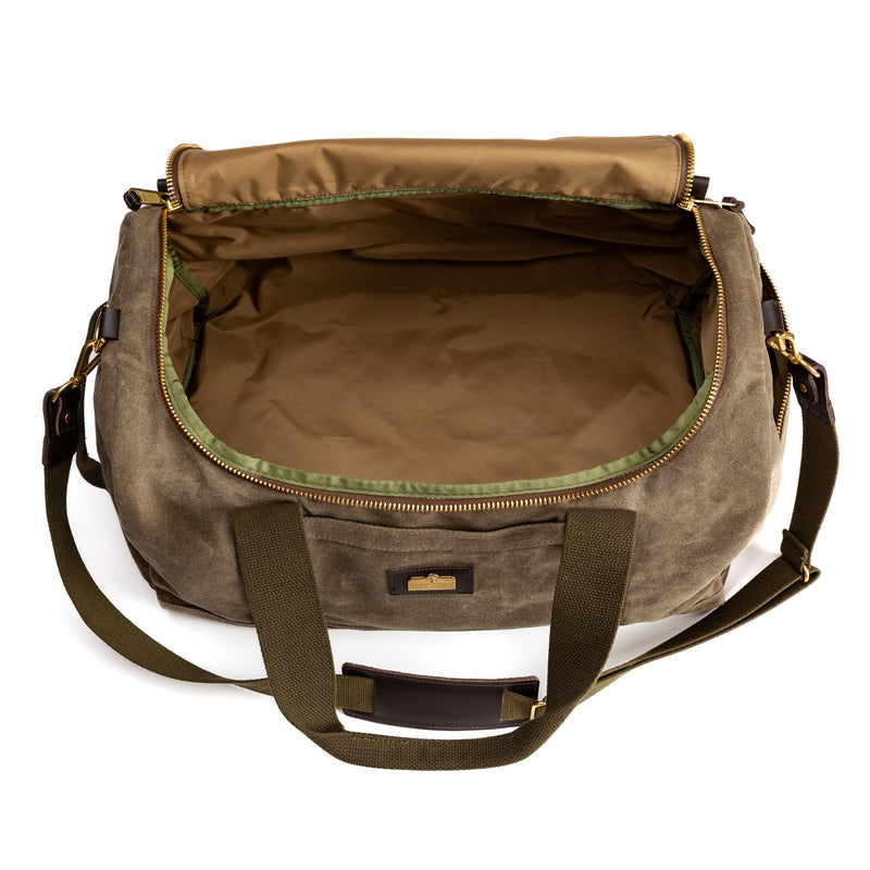 Waxed Canvas Overnighter Bag - Field Brown