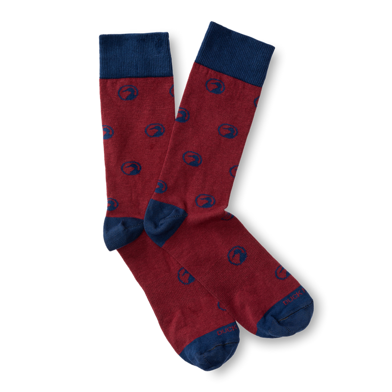 Motif Sock - Deep Red