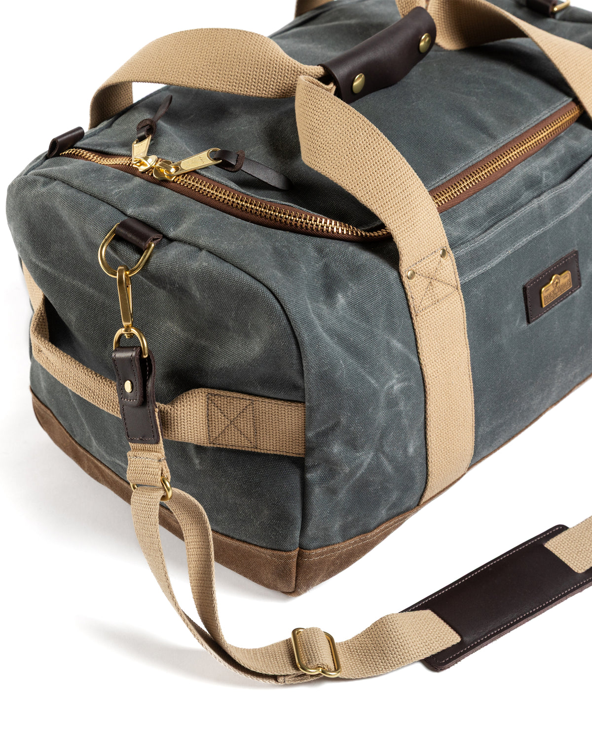 Waxed Canvas Overnighter Bag - Charcoal