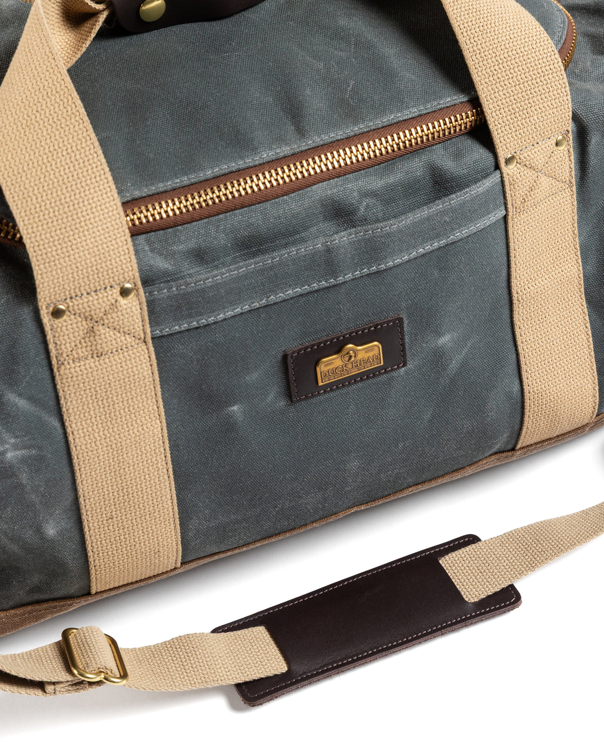 Waxed Canvas Overnighter Bag - Charcoal