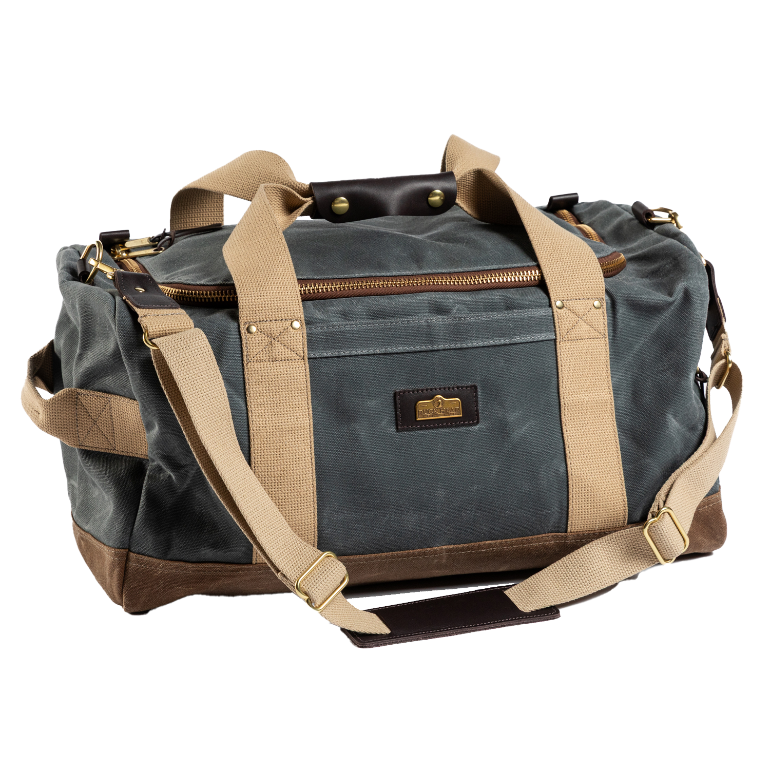 Waxed Canvas Overnighter Bag - Charcoal
