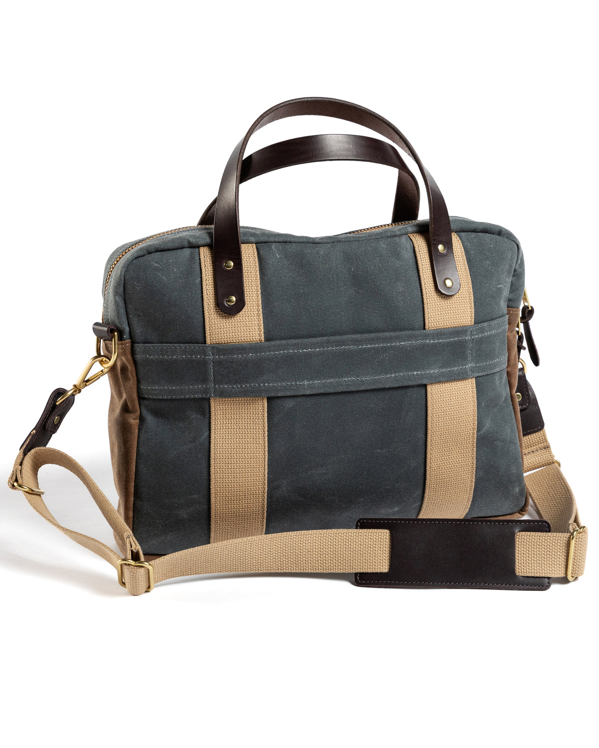 Waxed Canvas Laptop Bag - Charcoal