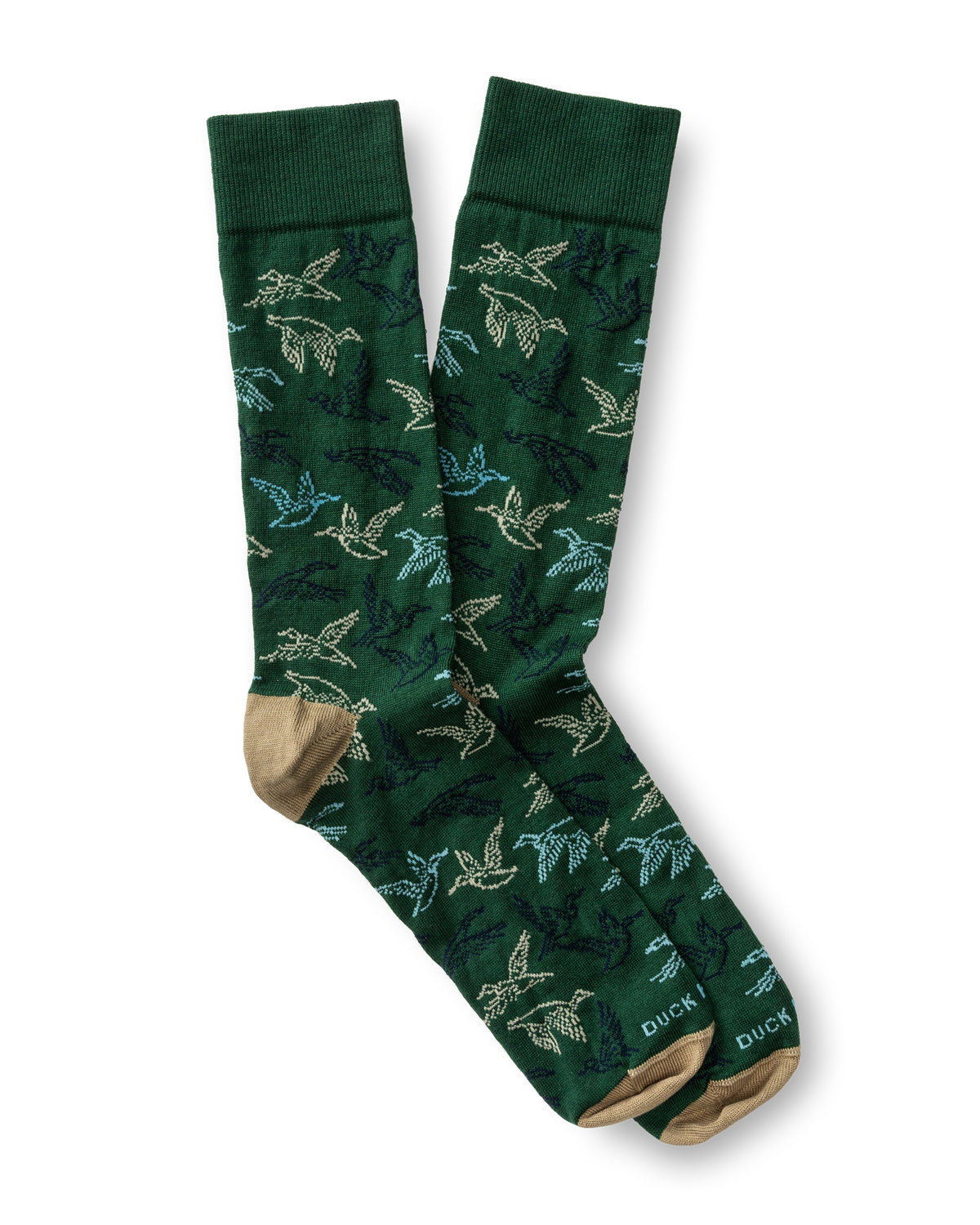 Flying Mallard Sock - Hunter Green