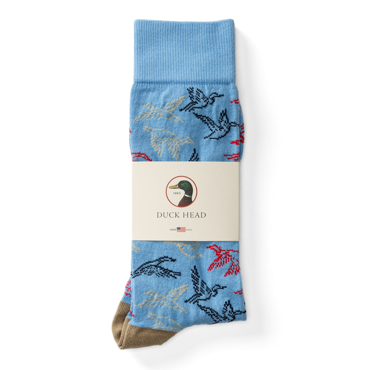 Flying Mallard Sock - Sky Blue