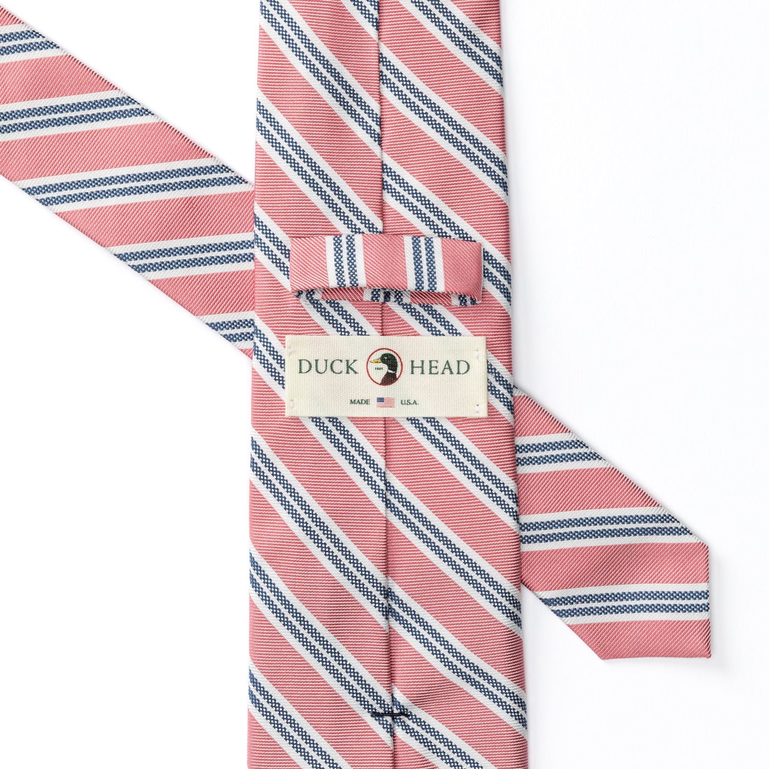 Silk Stripe Tie - Sunwashed Red