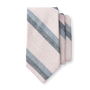 Linen Cotton Stripe Tie - Pastel Pink