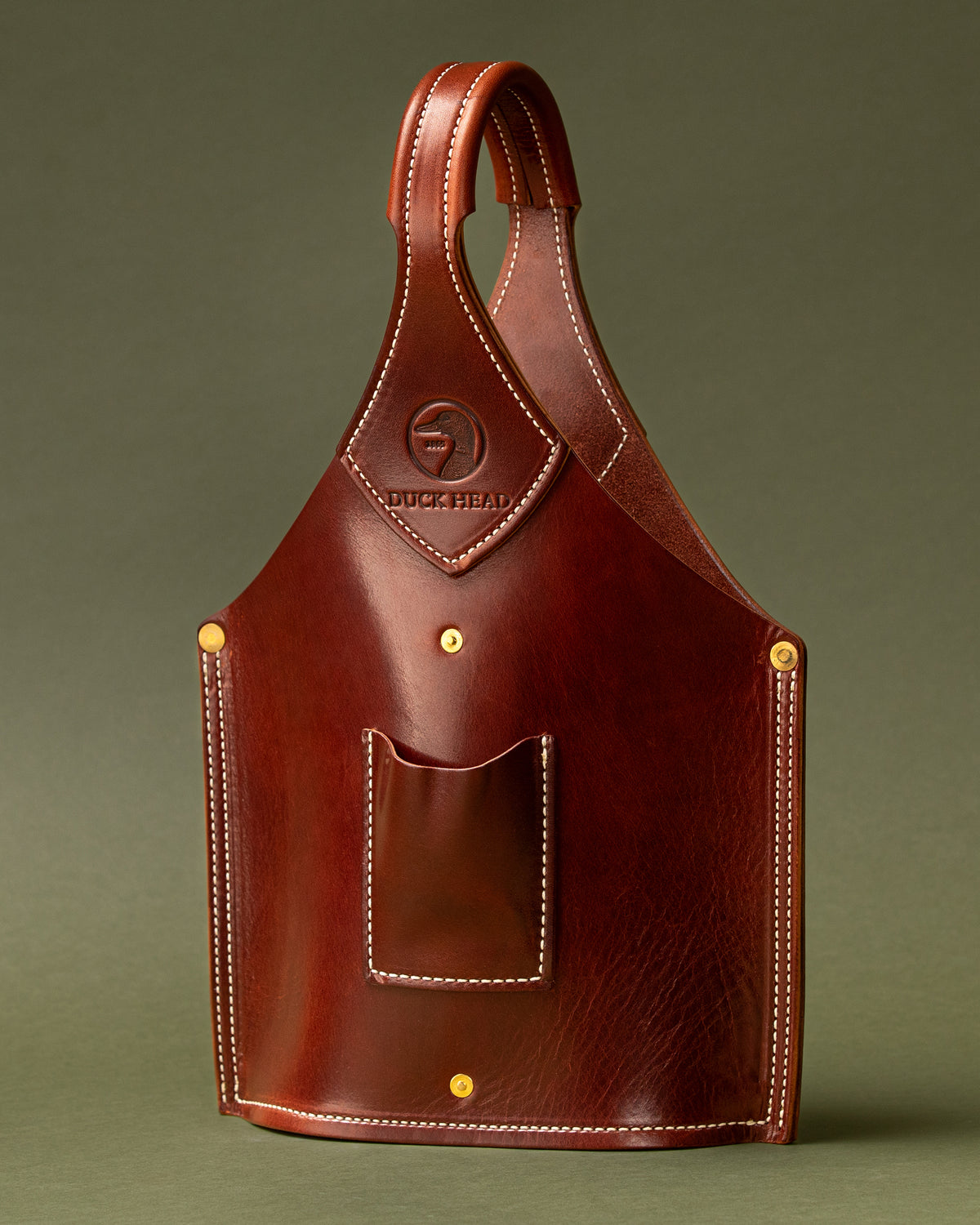 Leather Double Barrel Bottle Tote