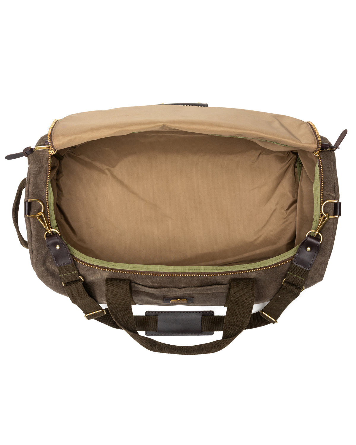 Waxed Canvas Weekender Bag - Field Brown