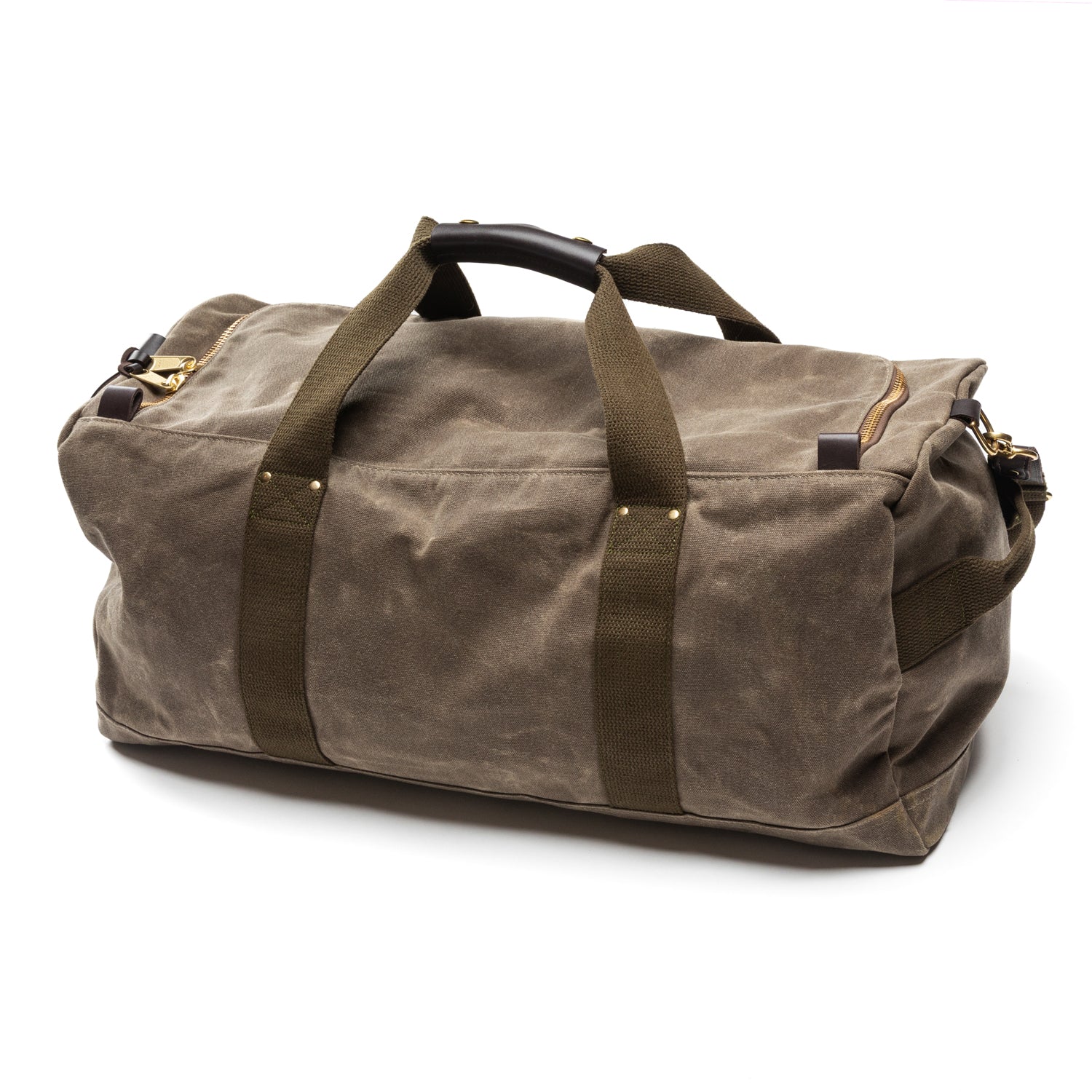 Waxed Canvas Weekender Bag - Field Brown