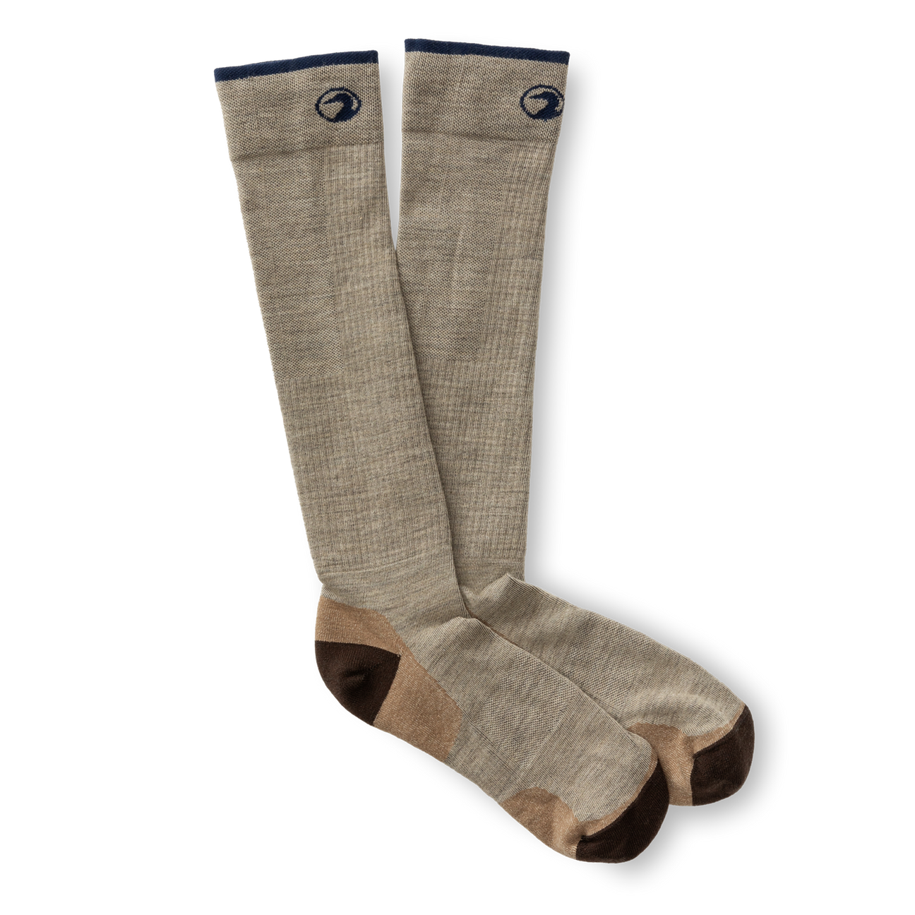 Merino Wool Logo Wader Sock - Khaki
