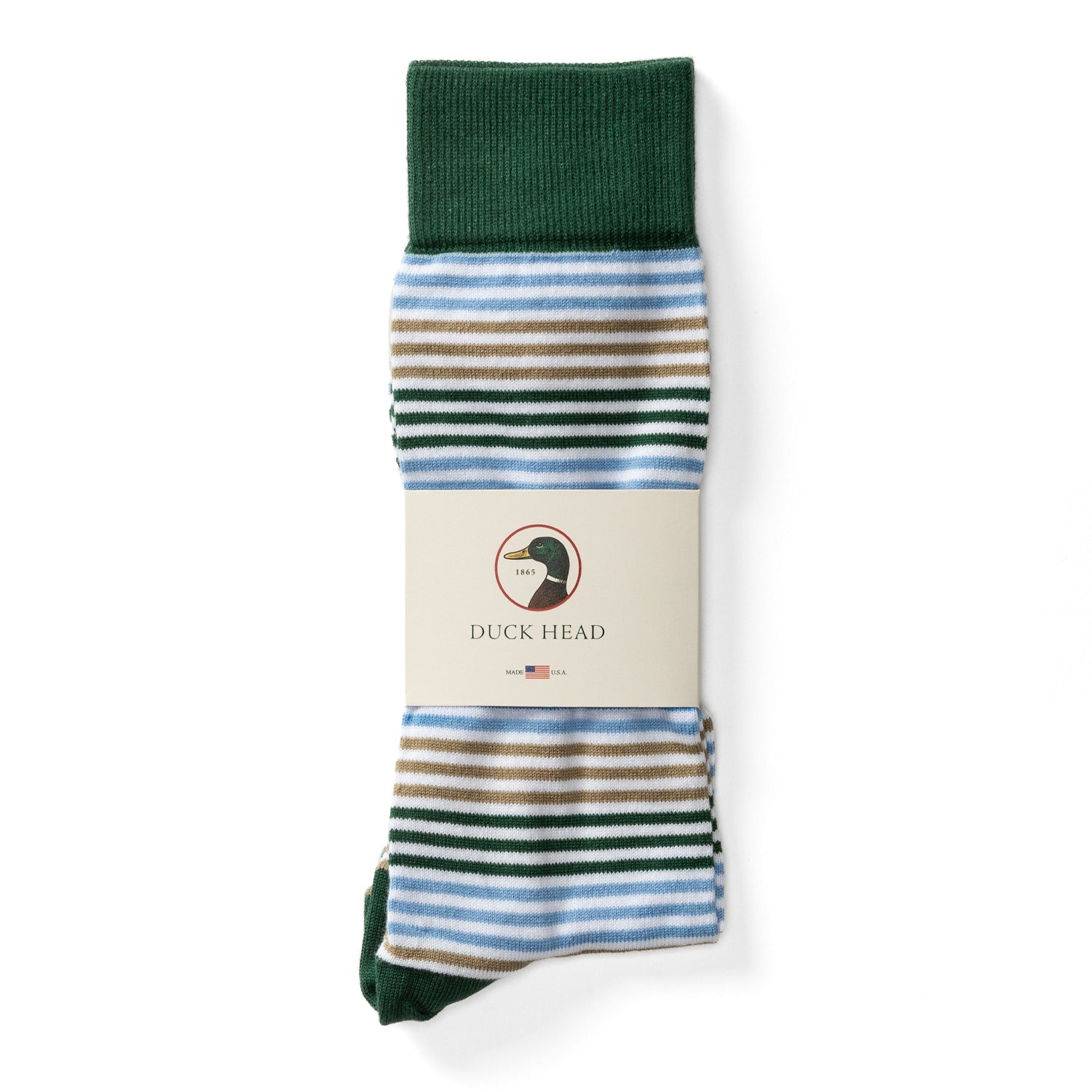 Multi Striped Sock - Hunter Green