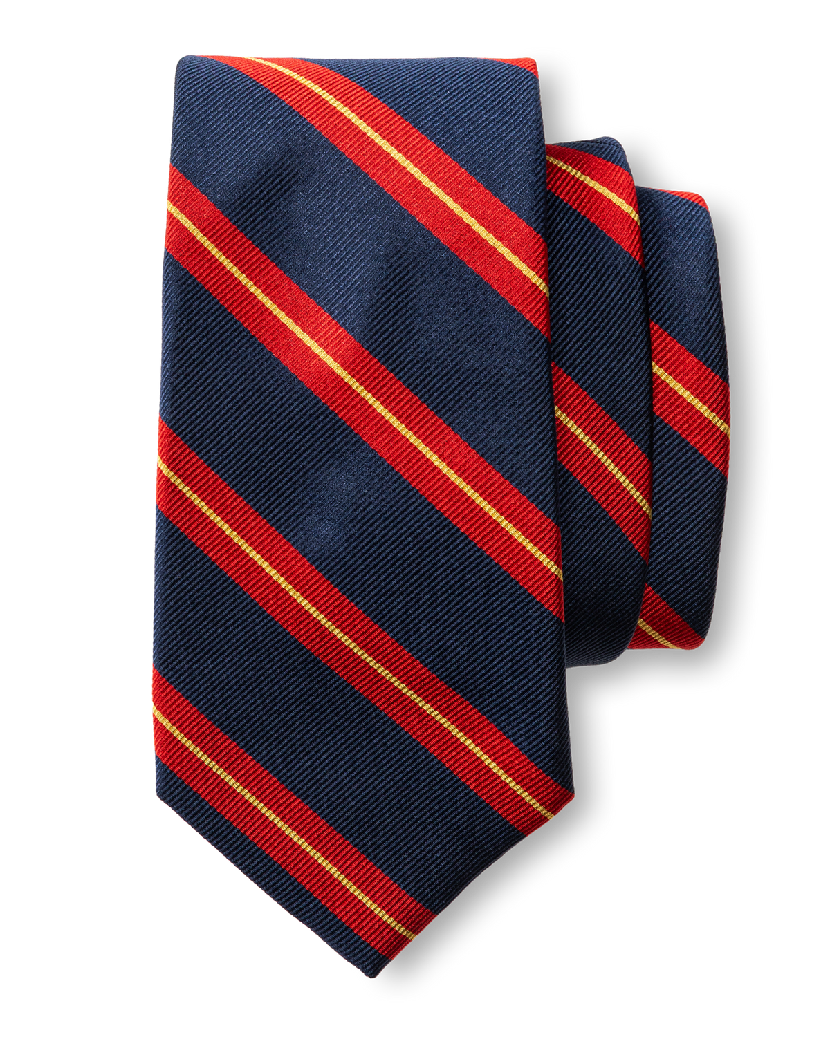 Silk Stripe Tie - Stormy Teal