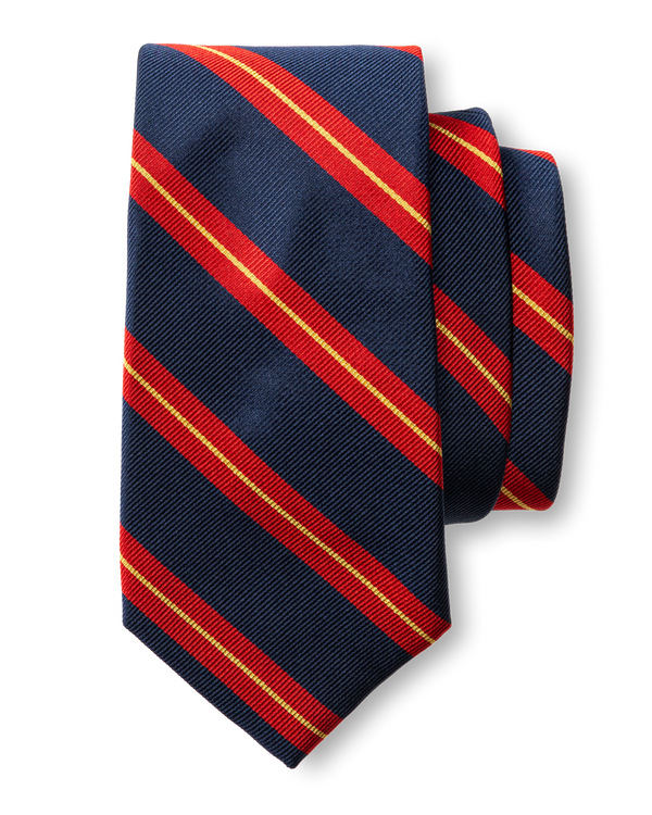 Silk Stripe Tie - Stormy Teal