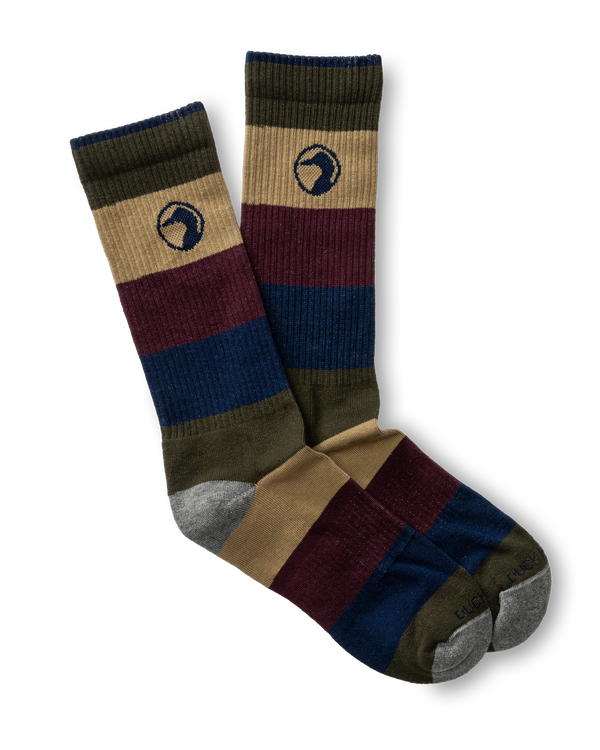 Stripe Cotton Sock - Khaki